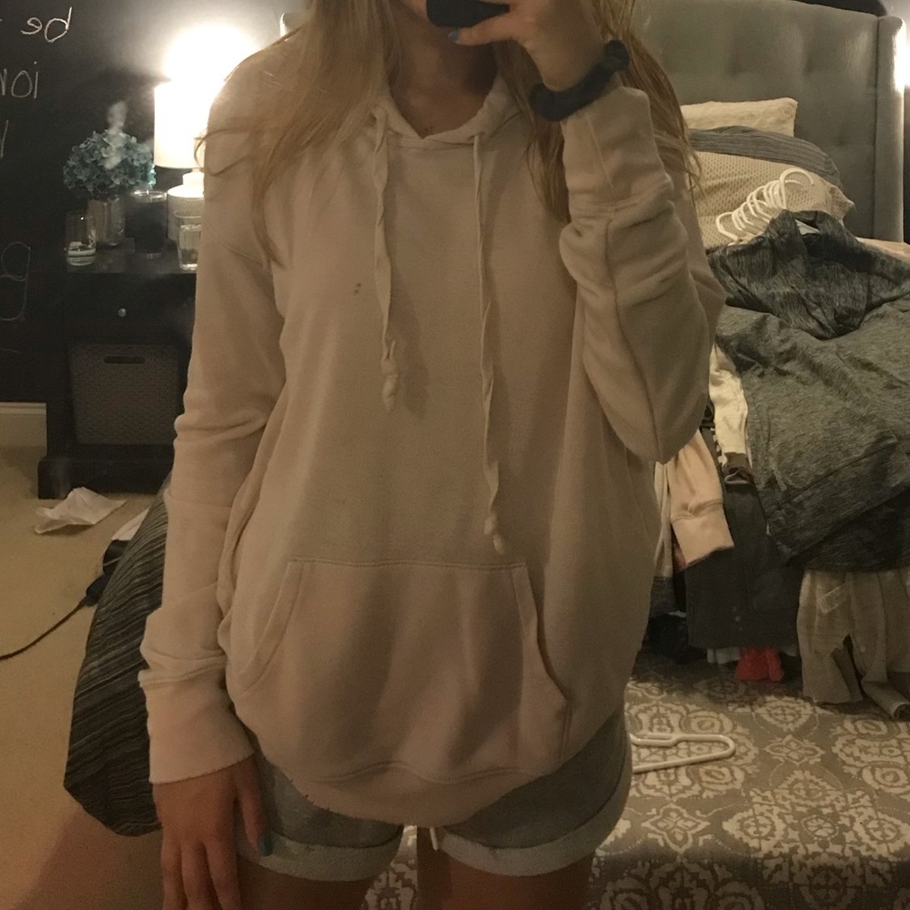 pink hoodie